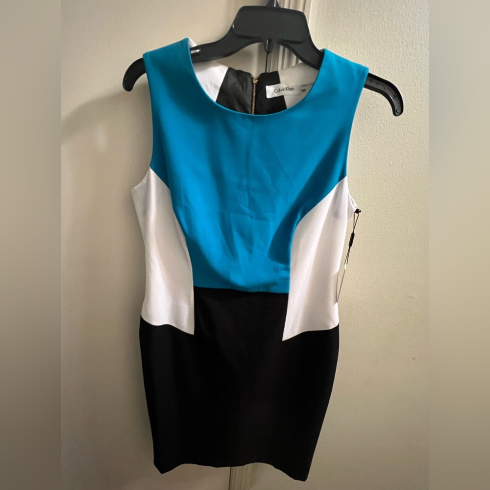 NWT Calvin Klein color block dress